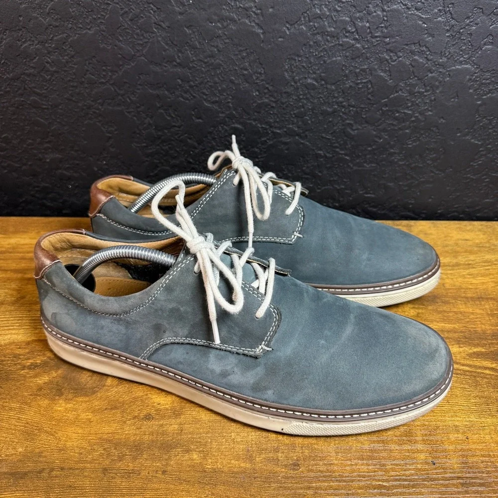 Johnston & Murphy McGuffey 25-0627 Blue Nubuck Leather Oxford‎ Mens 10M